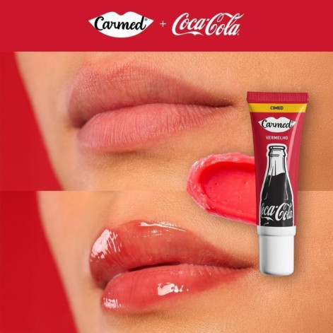 Hidratante Labial Carmed Coca-Cola Vermelho 10g