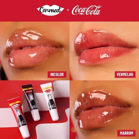 Hidratante Labial Carmed Coca-Cola Vermelho 10g