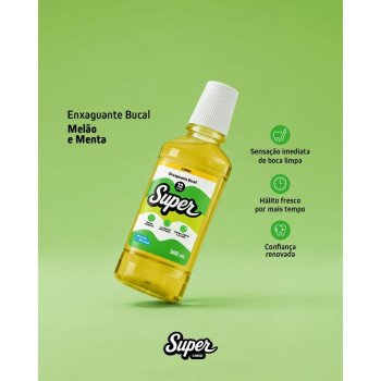 Enxaguante Bucal Cimed Super 12h Melão e Menta 500ml Enxaguante Bucal Cimed Super 12h Melão e Menta 500ml