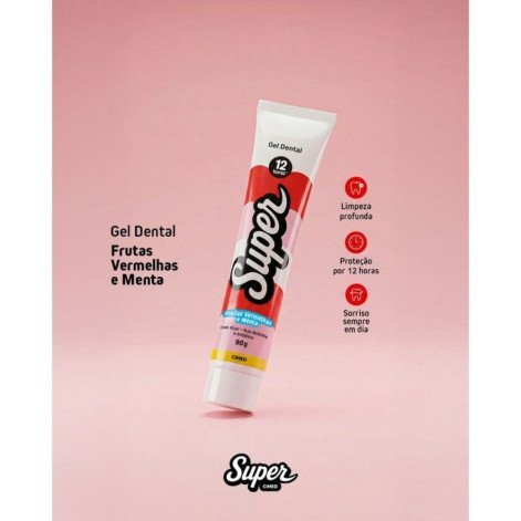 Gel Dental Cimed Super 12h Frutas Vermelhas 90g Gel Dental Cimed Super 12h Frutas Vermelhas 90g
