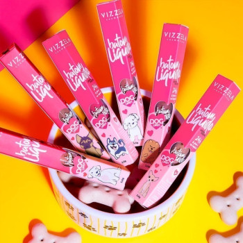 Batom Líquido 3,5g Dog Lovers Cor 03 Poodle Vizzela Cosméticos Batom Líquido 3,5g Dog Lovers Cor 03 Poodle Vizzela Cosméticos