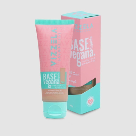 Base Liquida Vegana Matte Vizzela Cor 08 30g