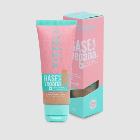 Base Líquida Vegana Matte Vizzela Cor 10 30g