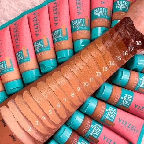 Base Líquida Vegana Matte Vizzela Cor 10 30g