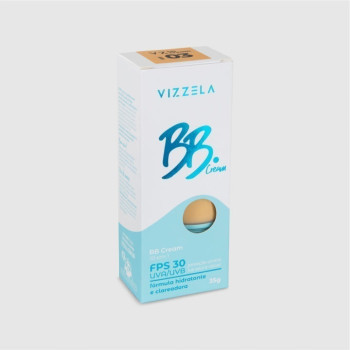 Base Liquida BB Cream 10 em 1 Fps30 Vizzela Cor 03 Base Liquida BB Cream 10 em 1 Fps30 Vizzela Cor 03