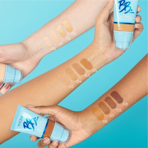 Base Liquida BB Cream 10 em 1 Fps30 Vizzela Cor 4,5