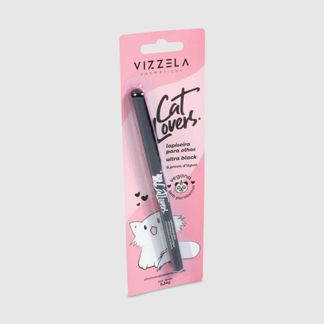 Lápis de Olho Vizzela Cat Lovers Ultra Black 0,24g