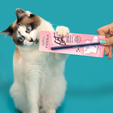 Lápis de Olho Vizzela Cat Lovers Ultra Black 0,24g