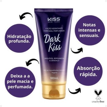 Loção Hidratante Corporal Kiss New York Dark Kiss 180ml