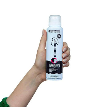 Desodorante Antitranspirante Aerosol Monange Invisible Feminino 48h 150ml