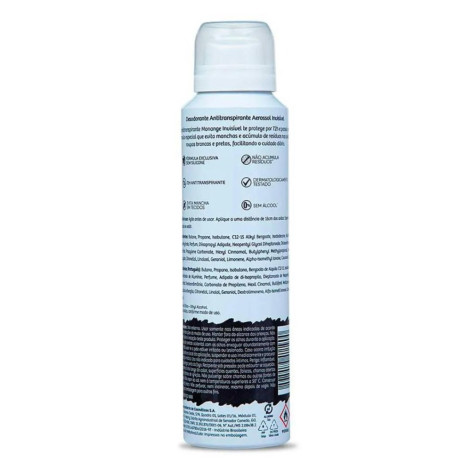 Desodorante Antitranspirante Aerosol Monange Invisible Feminino 48h 150ml Desodorante Antitranspirante Aerosol Monange Invisible Feminino 48h 150ml