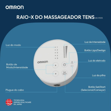 Massageador De Eletroterapia Portátil Omron Tens HV-F013 Massageador De Eletroterapia Portátil Omron Tens HV-F013