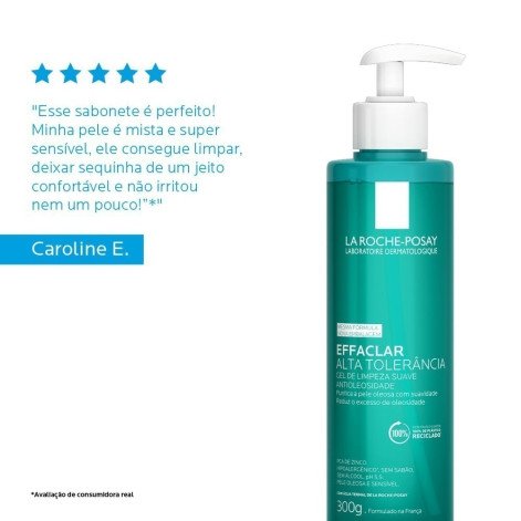 Gel de Limpeza Facial La Roche-Posay Effaclar Alta Tolerância 300g Gel de Limpeza Facial La Roche-Posay Effaclar Alta Tolerância 300g