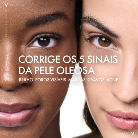 Protetor Solar Facial Vichy Capital Soleil UV-Clear FPS 60 Proteção para Pele Oleosa 40g