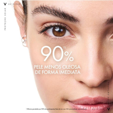 Protetor Solar Facial Vichy Capital Soleil UV-Clear FPS 60 Proteção para Pele Oleosa 40g