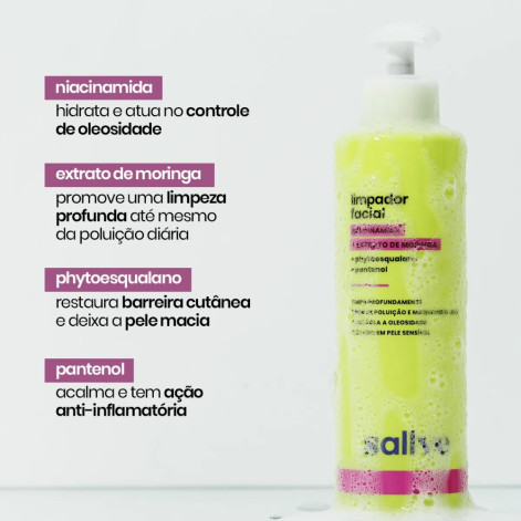 Limpador Facial Sallve Niacinamida e Extrato de Moringa 300ml