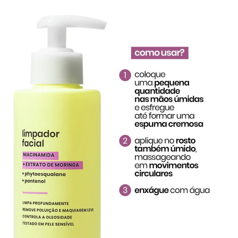 Limpador Facial Sallve Niacinamida e Extrato de Moringa 300ml