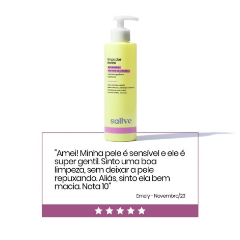 Limpador Facial Sallve Niacinamida e Extrato de Moringa 300ml