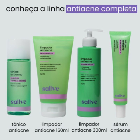 Limpador Antiacne Facial Sallve 300ml