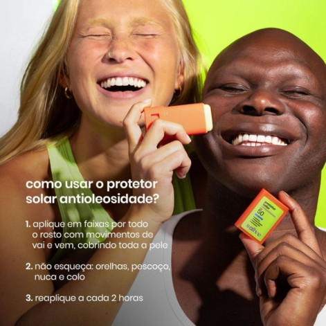 Bastão Protetor Solar Facial Sallve Antioleosidade FPS50 15g