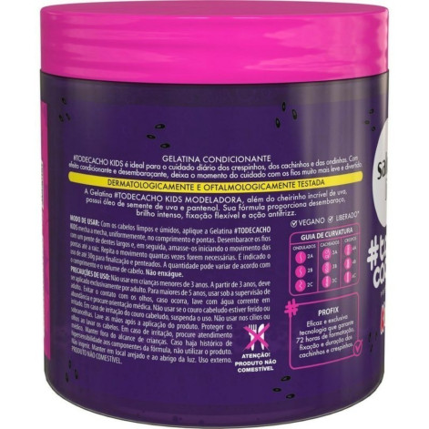 Gelatina Modeladora Salon Line To de Cacho Kids Cheirinho de Uva 550g