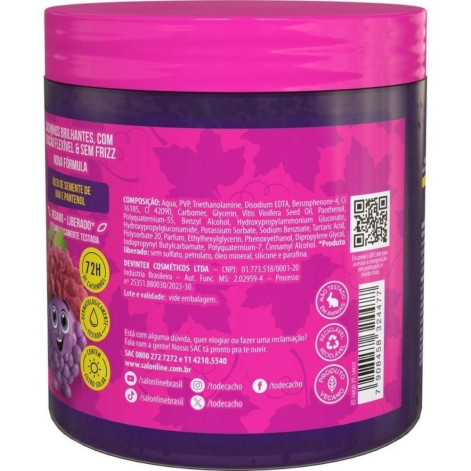 Gelatina Modeladora Salon Line To de Cacho Kids Cheirinho de Uva 550g