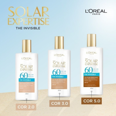 Protetor Solar Facial L'Oréal Paris Solar Expertise The Invisible FPS60 40ml