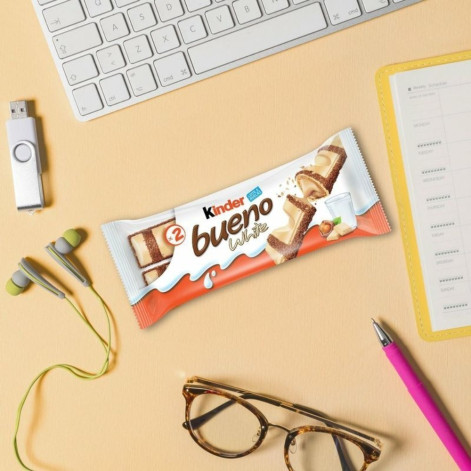 Kinder Bueno White Chocolate Branco Wafer 39g