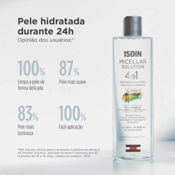 Água Micelar Isdin Micellar Solution 4 em 1 com 400ml Água Micelar Isdin Micellar Solution 4 em 1 com 400ml