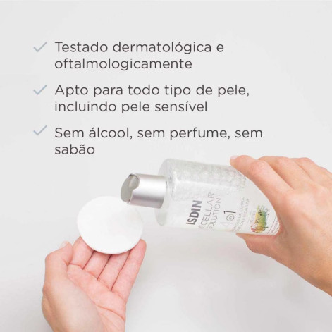  Água Micelar Isdin Micellar Solution 4 em 1 com 400ml