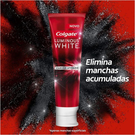 Creme Dental Colgate Luminous White Carvão Ativado 140g Creme Dental Colgate Luminous White Carvão Ativado 140g