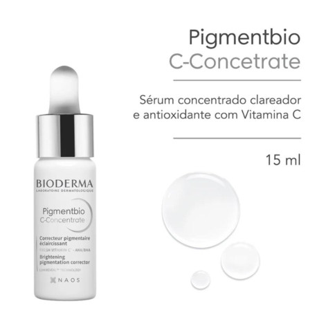 Sérum Facial Concentrado Clareador e Antioxidante Bioderma Pigmentbio C-Concentrate com 15ml Sérum Facial Concentrado Clareador e Antioxidante Bioderma Pigmentbio C-Concentrate com 15ml