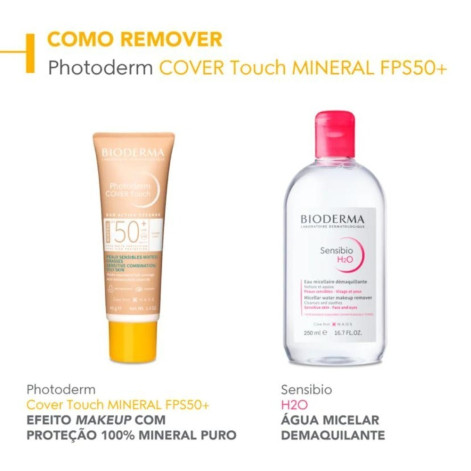 Protetor Solar Facial Bioderma Photoderm Cover Touch FPS 50 Claro 40ml Protetor Solar Facial Bioderma Photoderm Cover Touch FPS 50 Claro 40ml