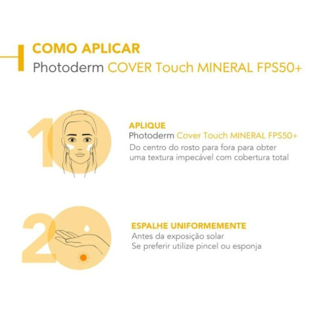 Protetor Solar Facial Bioderma Photoderm Cover Touch FPS 50 Claro 40ml Protetor Solar Facial Bioderma Photoderm Cover Touch FPS 50 Claro 40ml