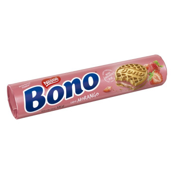 BISCOITO RECHEIO MORANGO BONO PACOTE 90G