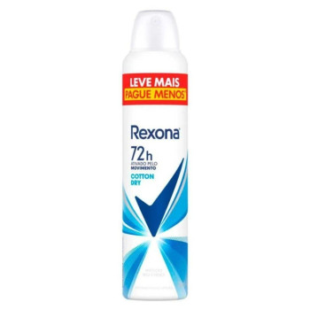 Desodorante Antitranspirante Aerosol Rexona Cotton Dry Feminino 72h 250ml