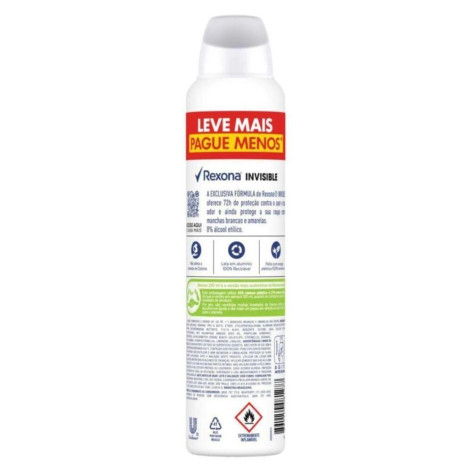 Desodorante Antitranspirante Aerosol Rexona Invisble Feminino 72h 250ml Desodorante Antitranspirante Aerosol Rexona Invisble Feminino 72h 250ml