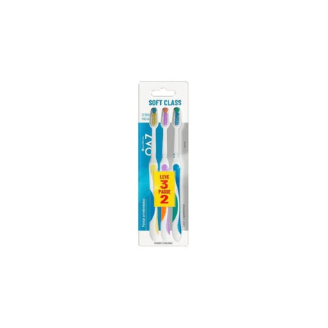  Kit Escovas Dentais Soft Class Cerdas Macias Oaz Pague 2 e Leve 3 Unidades