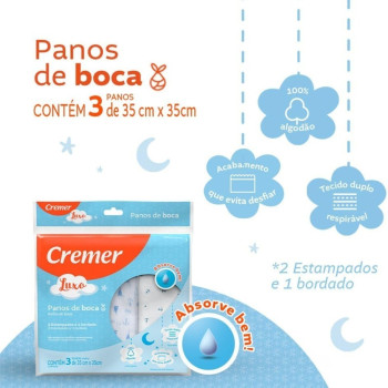Cremer Pano Boca 35 X 35 Menino Pc 3 Unidades