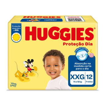 Fralda Huggies Proteção Dia Jumbinho XXG 12