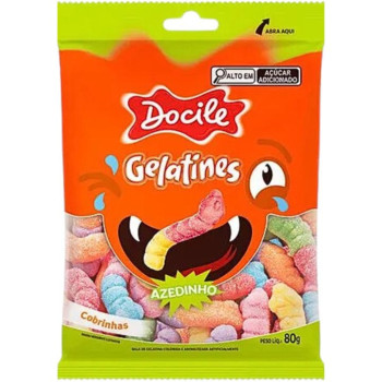 BALA GELATINA COBRINHAS DOCILE 80G