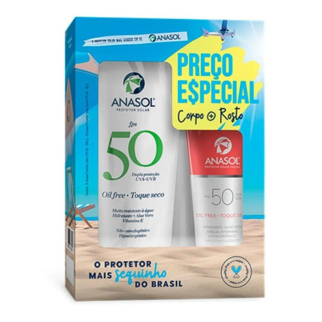 Anasol Kit Protetor Facial Fps 50 + Corporal Fps 50 (7897230302751) Anasol Kit Protetor Facial Fps 50 + Corporal Fps 50 (7897230302751)