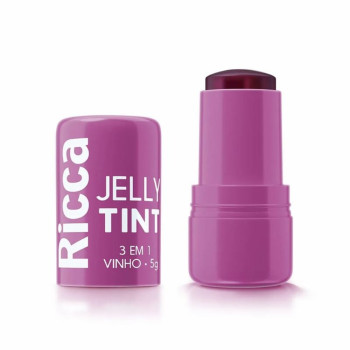 Bastão Ricca Jelly Tint 3 em 1 Vinho 5g Bastão Ricca Jelly Tint 3 em 1 Vinho 5g