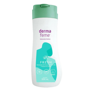 Kit Sabonete Íntimo Líquido Dermafeme Fresh com 2 unidades de 200ml cada
