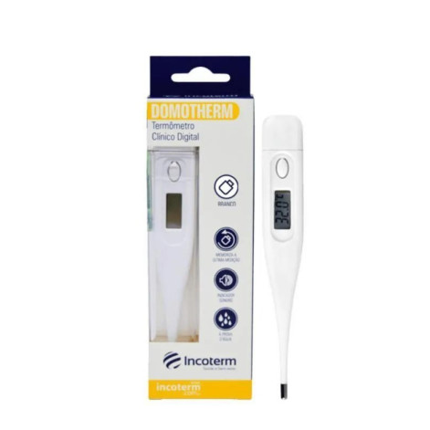 Termometro Clinico Digital Temperatura Corporal Domotherm Branco Incoterm.