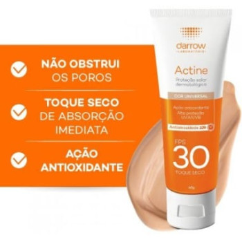 Protetor Solar Facial Actine Fps 30 Com Cor 40G