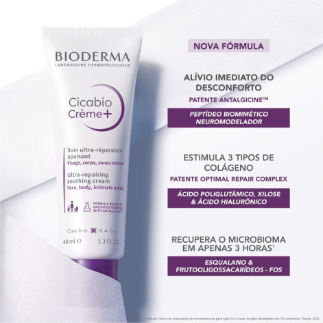 Creme Ultra-reparador Calmante Bioderma Cicabio Crème+ 40ml Creme Ultra-reparador Calmante Bioderma Cicabio Crème+ 40ml