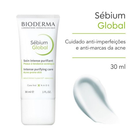 Sébium Global Bioderma Hidratante Anti-Imperfeições e Antimarcas da Acne