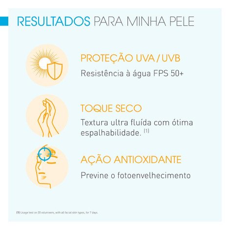Protetor Solar Facial Bioderma FPS 50+ Photoderm Max Aquafluid Tom Claro 40ml à Base de Água