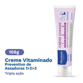 Creme Vitaminado Mustela Preventivo de Assaduras 1>2>3 100ml Creme Vitaminado Mustela Preventivo de Assaduras 1>2>3 100ml